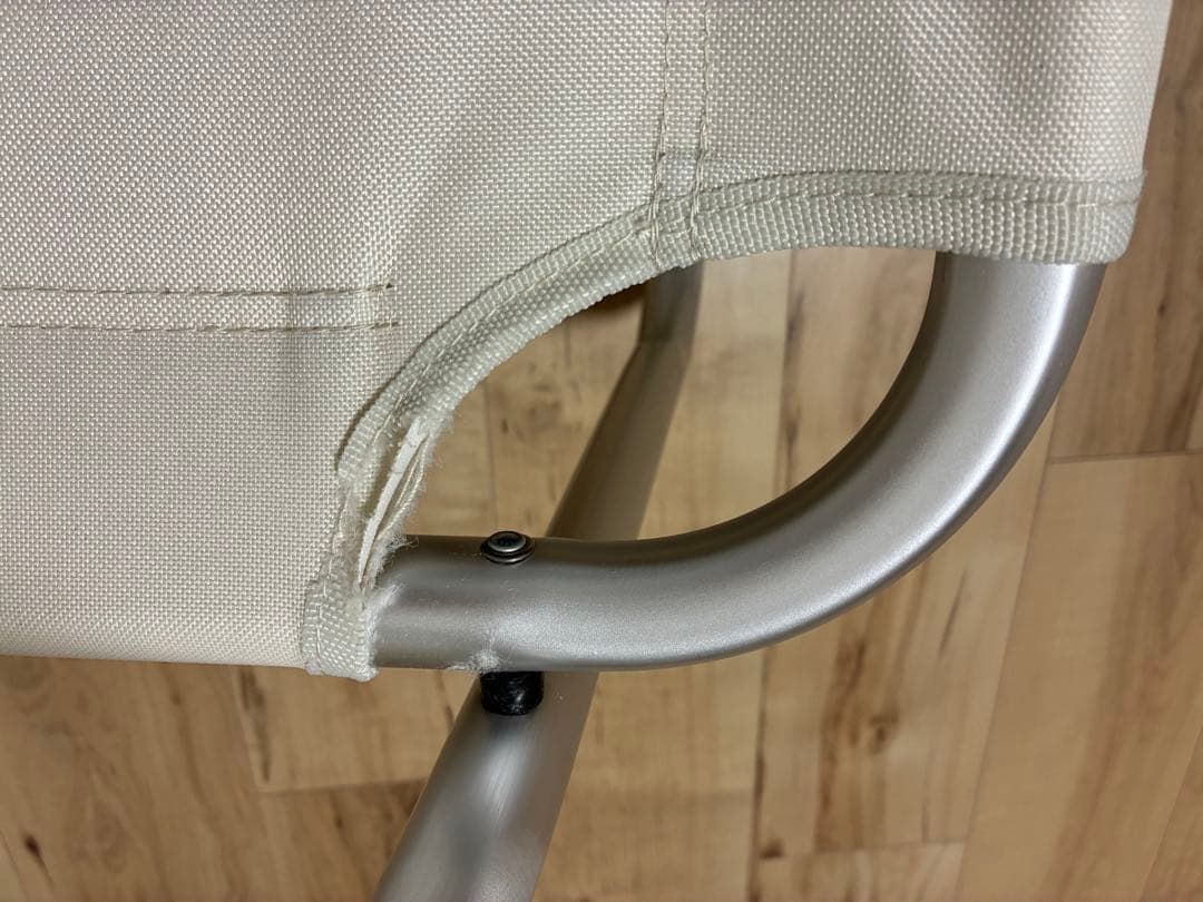 無印良品　アルミ　折りたたみ二人掛け　チェア