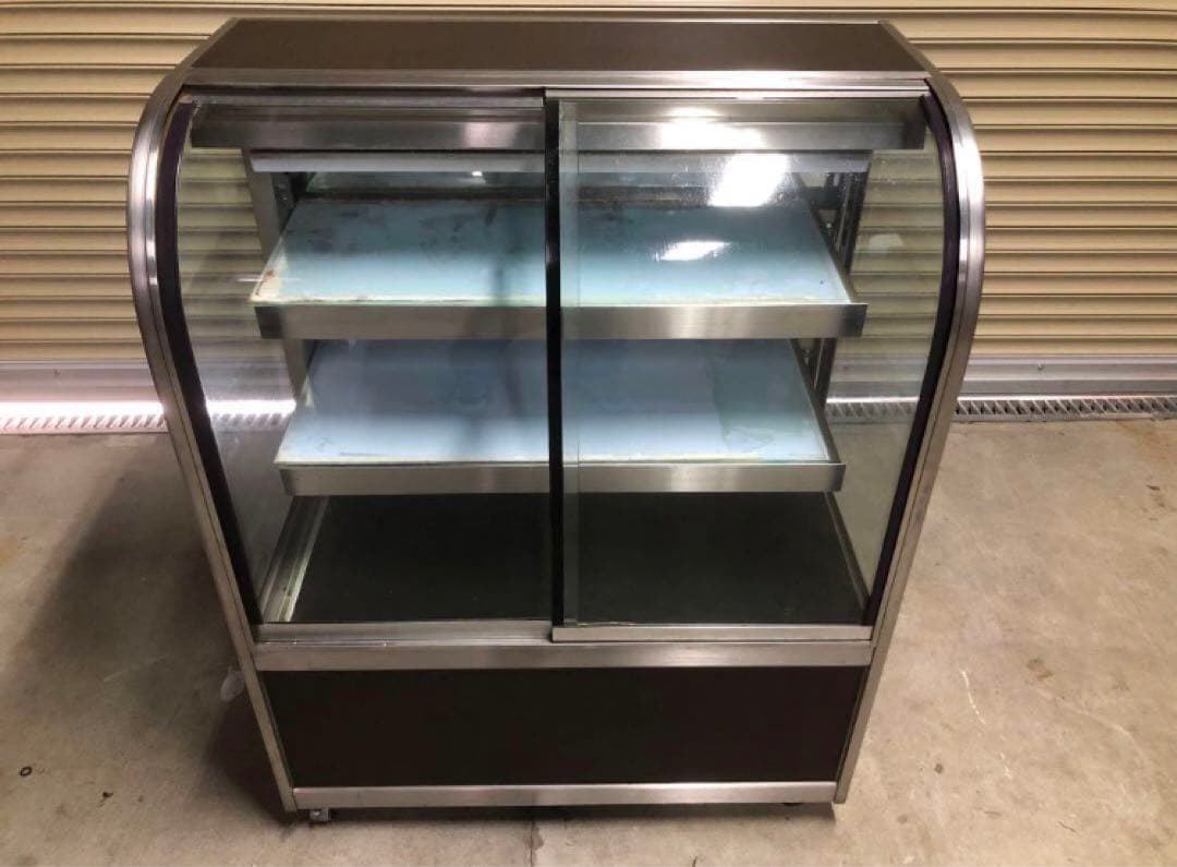 業務用　ケーキ冷蔵ショーケース　冷蔵ショーケース　大穂製作所　前面スライド扉