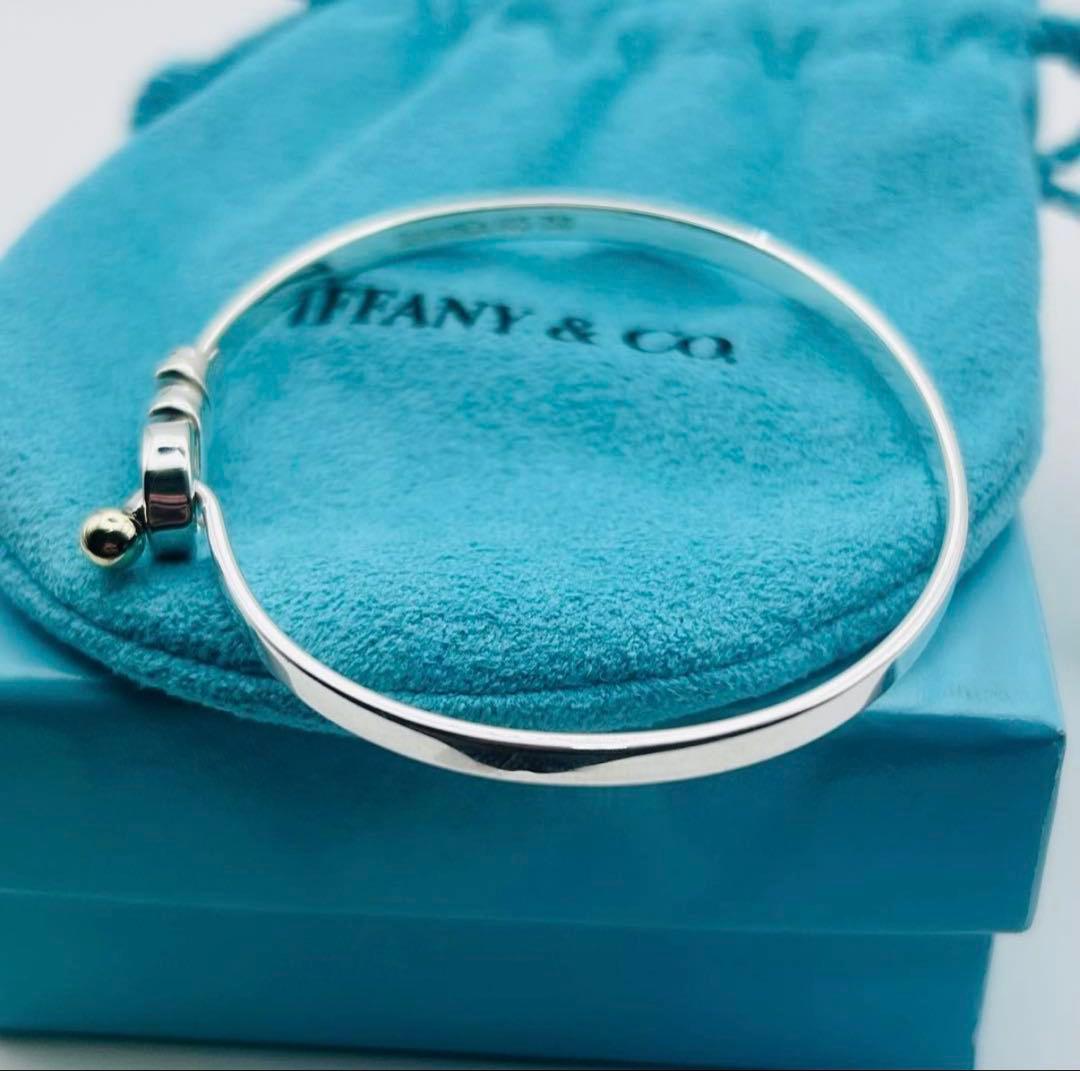 【極美品】ティファニー バングル フックアイ コンビ 925 750