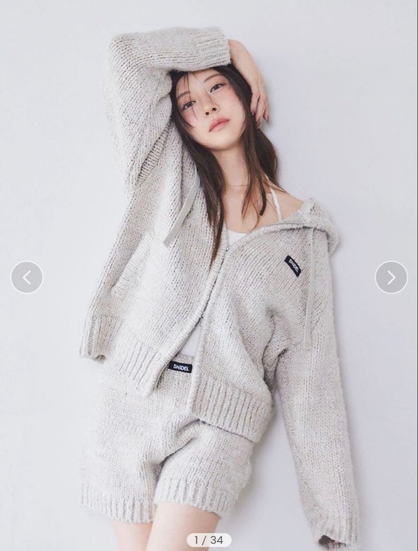 スナイデル　ロービングニットショートパンツ