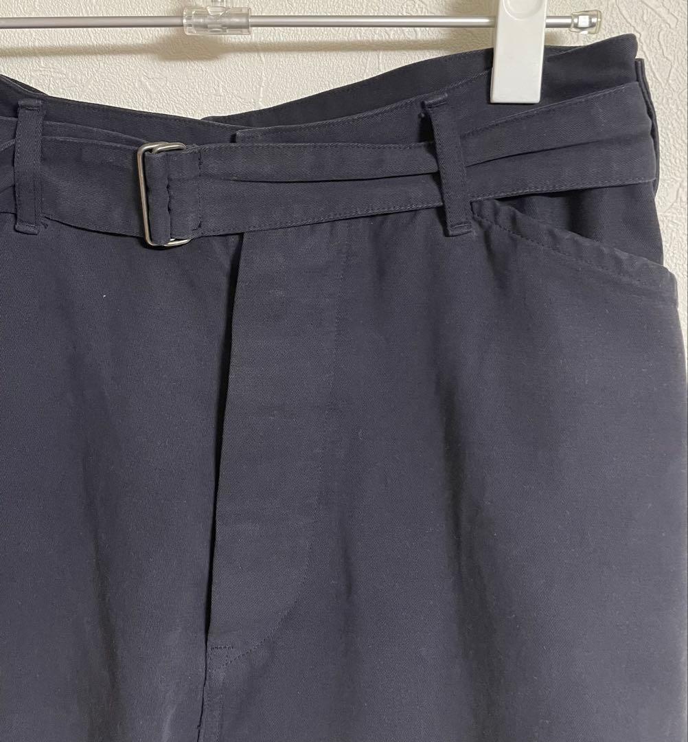 COMOLI 製品染めベルテッドパンツ NAVY 1