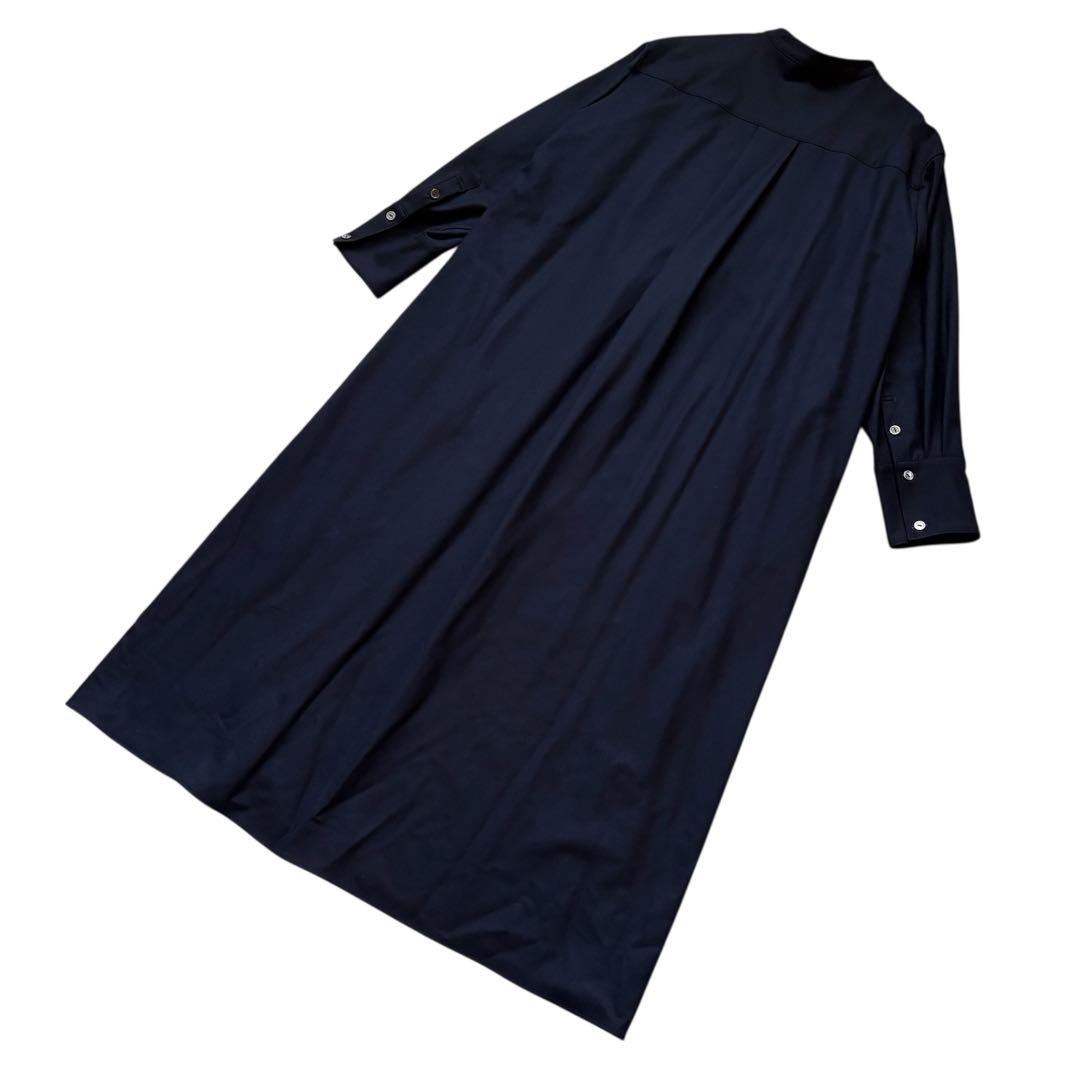 23区 CLASSY. 洗えるウールストレッチツイル ピンタック ワンピース