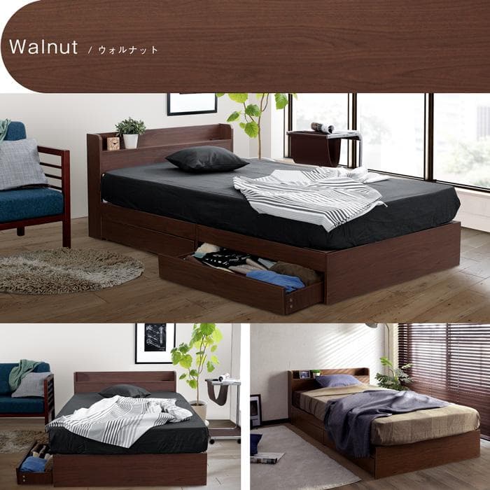 【R】ダブル　マットレスなし【収納あり】 送料込み！【ホワイト】