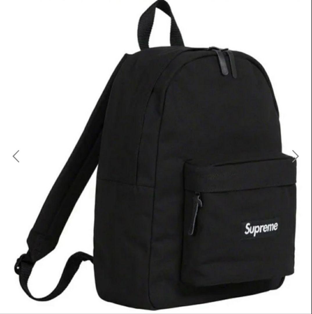 Supreme ボックスロゴ キャンバス バックパック　ブラック