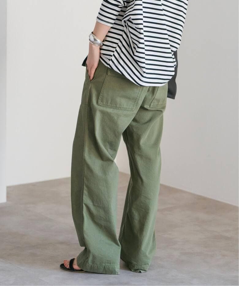 新品 Spick and Span ルーズベイカーパンツ＊カーキ＊40