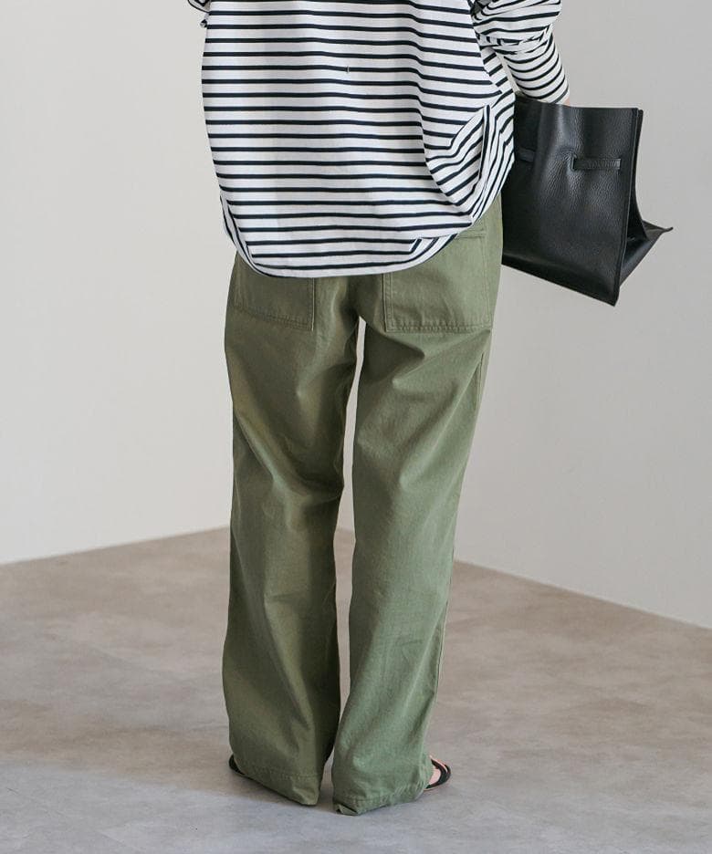 新品 Spick and Span ルーズベイカーパンツ＊カーキ＊40