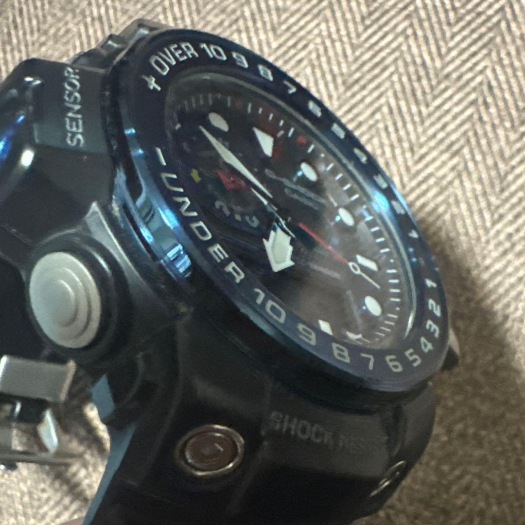 【中古品】G-SHOCK デジタル腕時計 ブラック/ブルー　GWN-1000B
