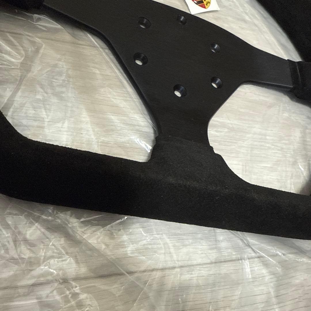 ポルシェ911/991 GT3 CUP ステアリング/黄ステッチ/スエード