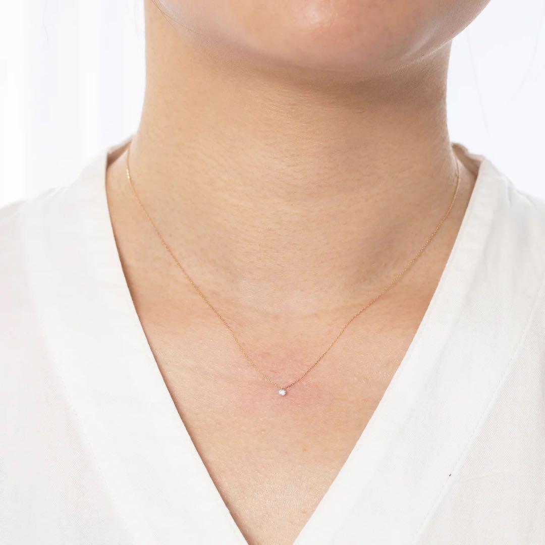 Orefice オレフィーチェ 0.05ctルフルネックレス K18ダイヤモンド