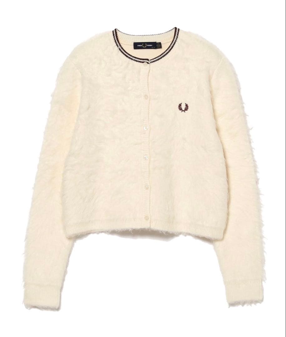 フレッドペリー アイボリー カーディガン