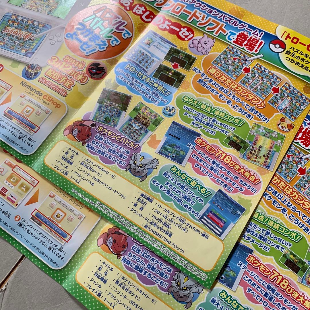 ポケモンバトルトローゼ　キャラクターリスト　2枚　ポケットモンスター　フライヤー