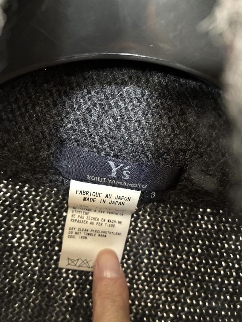 Y's (ワイズ) ヨウジヤマモト 日本製 ハイネック ウール１００ ポンチョ