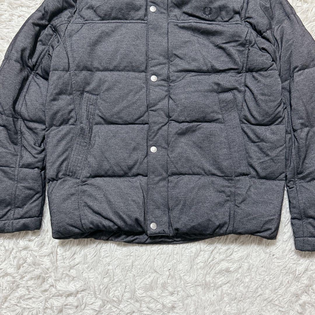 【c6808】FRED PERRY ダウンジャケット グレー