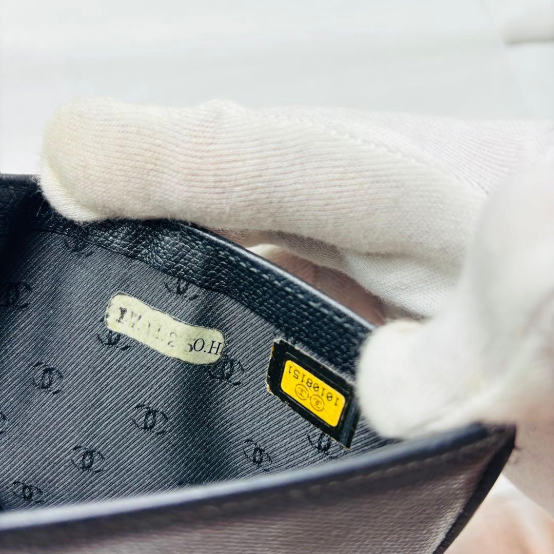 CHANEL シャネル　長財布　ココマーク　折り財布　レザー　ブラック