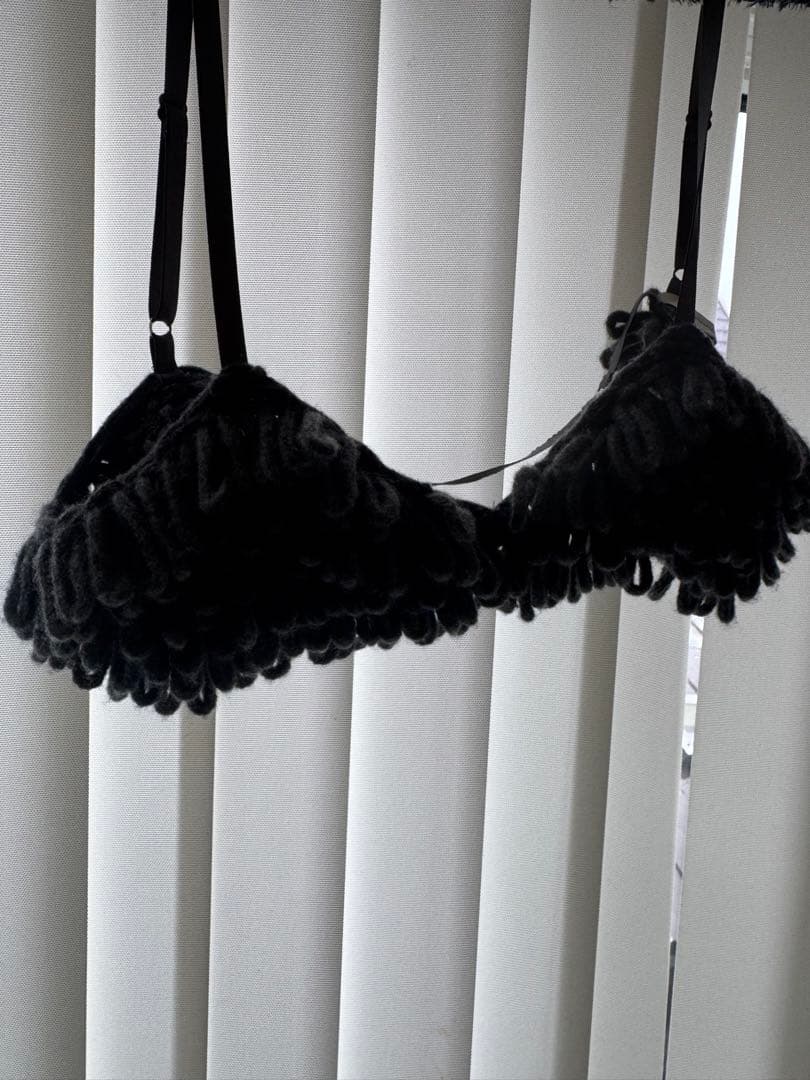 フミエ タナカ fumie tanaka ブラ ニット ビスチェ　グレー