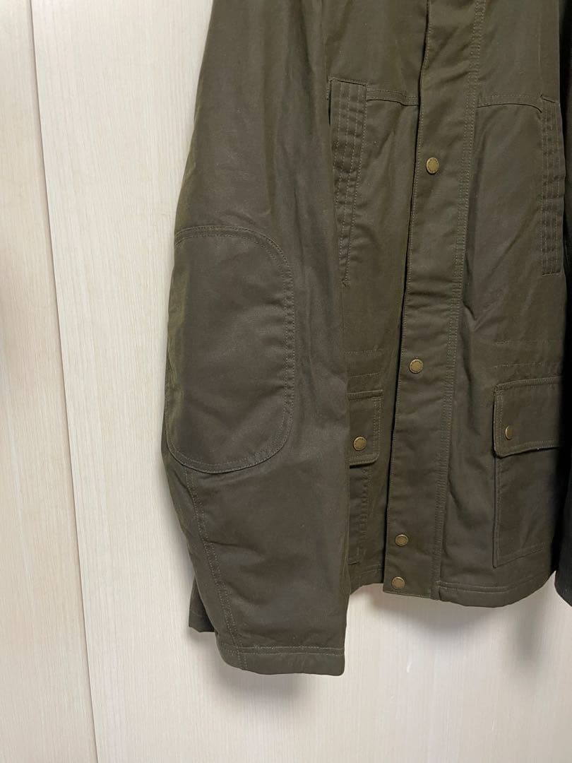 エルエルビーン　オイルジャケット　ミリタリー肘当て付き