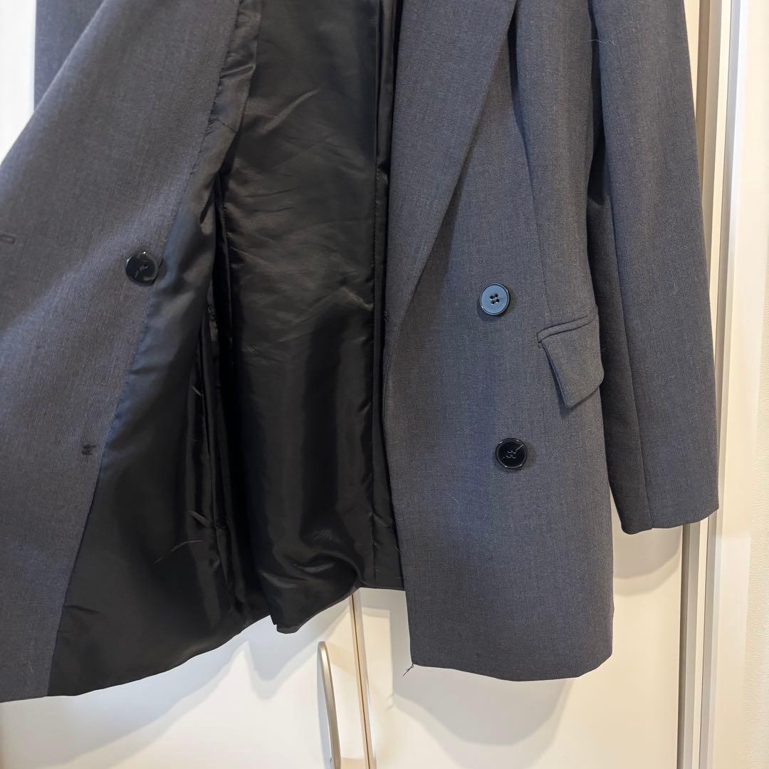 ZARA ダブルブレストブレザー　ダブルボタンテーラードジャケット　グレー
