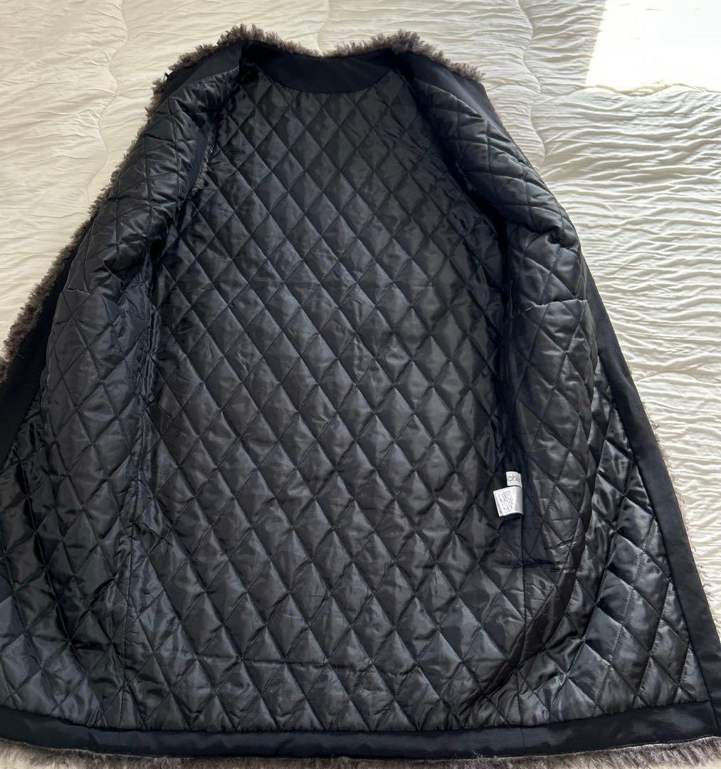 Gypsohila Teddy Vest ダークグレー ロングベスト