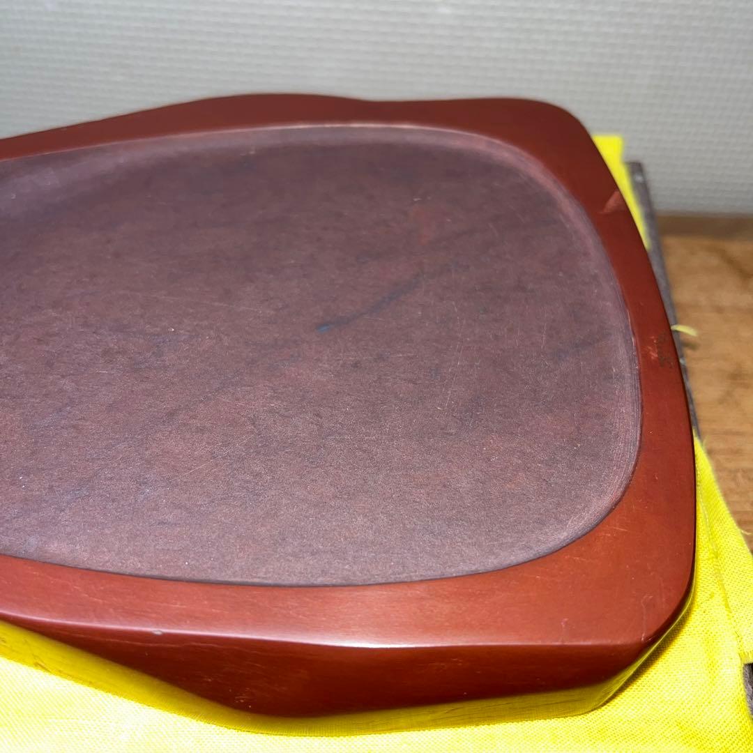 ⭕️岩手県　紫雲石硯　佐藤鐡治　天然硯　新品　石紋綺麗　レアな作品