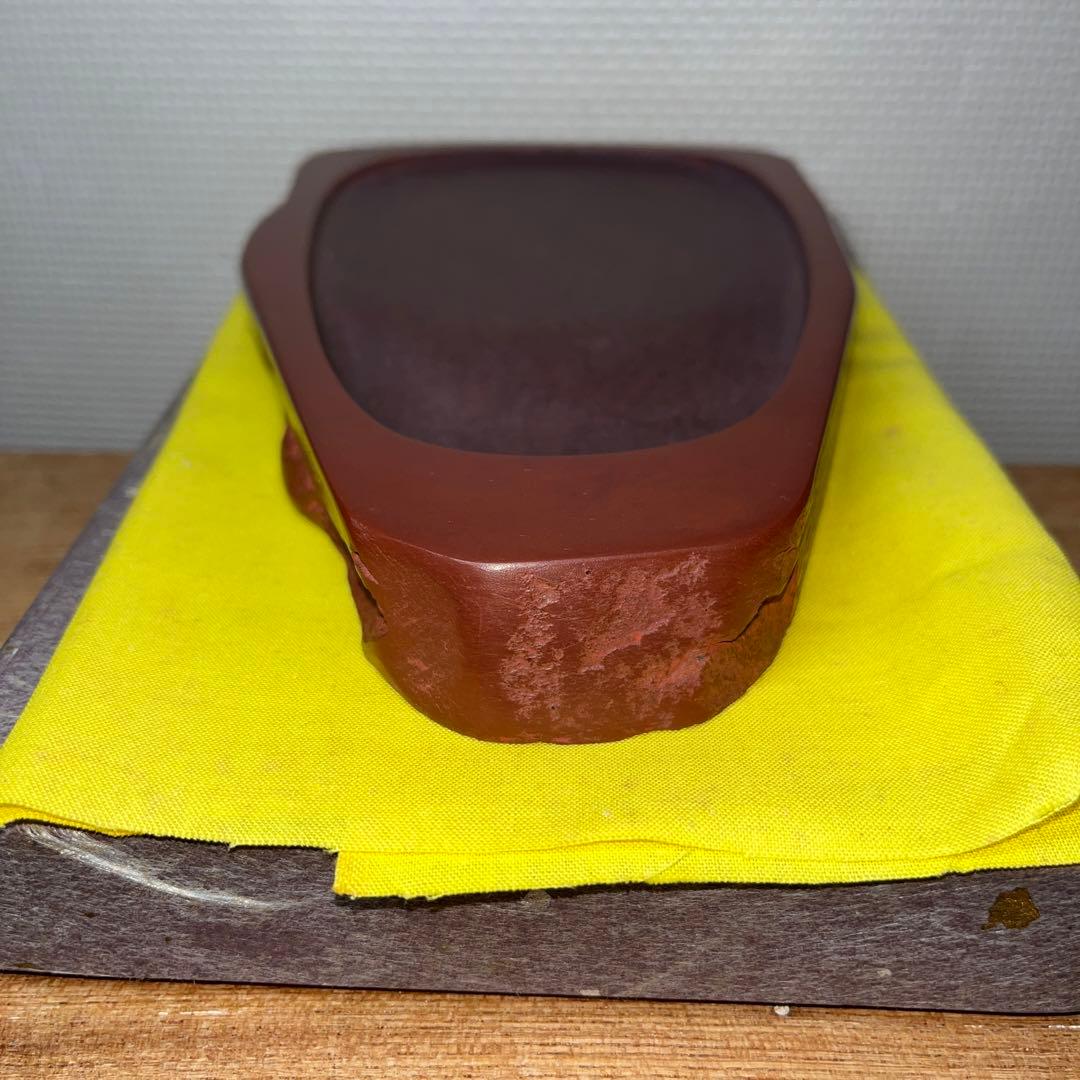 ⭕️岩手県　紫雲石硯　佐藤鐡治　天然硯　新品　石紋綺麗　レアな作品