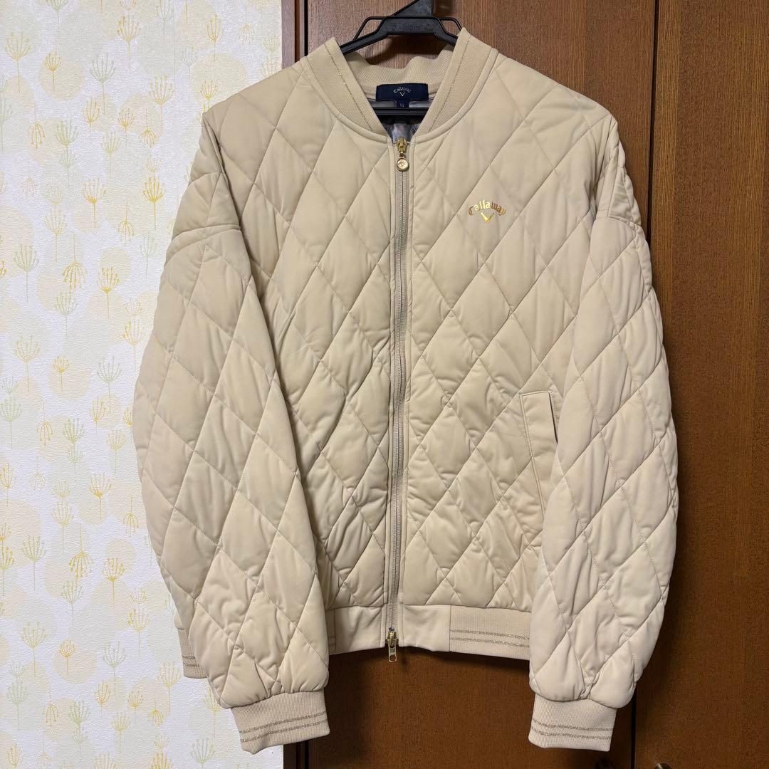Callaway レディース キルティング ジャケット ベージュ LLサイズ