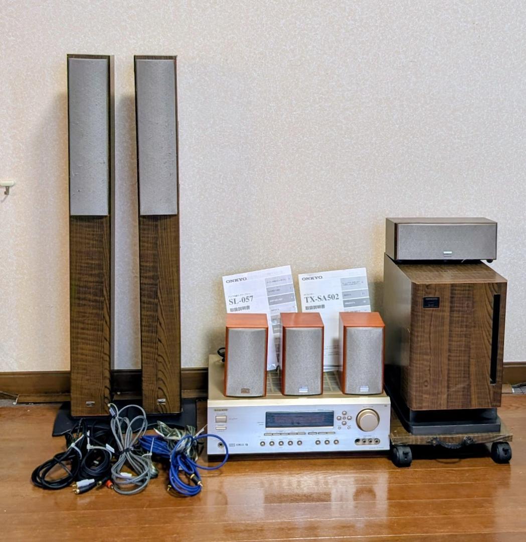 値下げ　ONKYO TX-SA502 SL-057　音響システムスピーカーセット