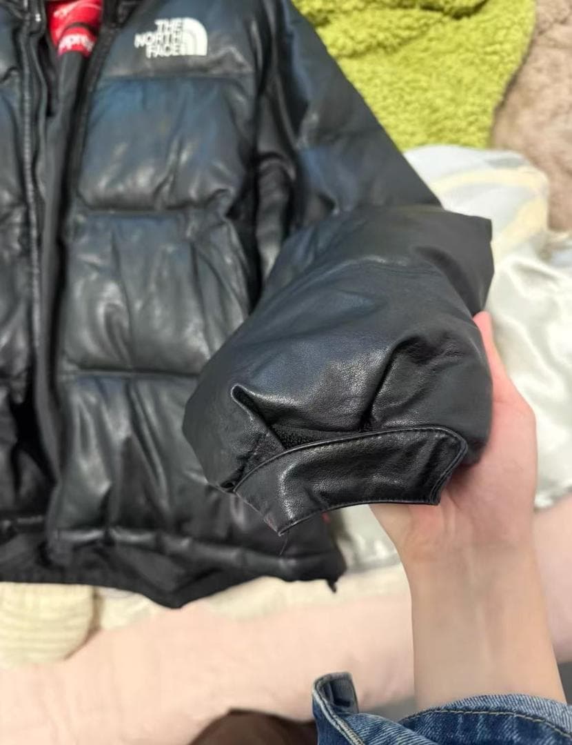 THE NORTH FACE ×Supreme レザーダウンジャケット