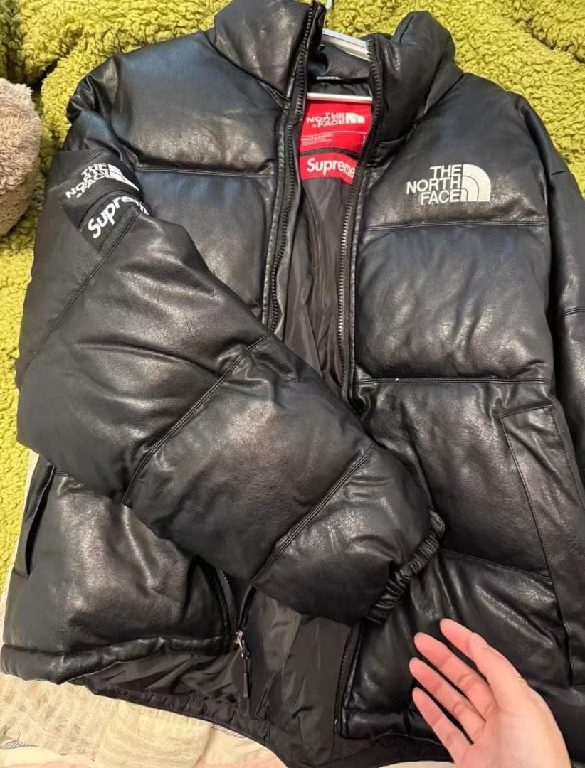 THE NORTH FACE ×Supreme レザーダウンジャケット