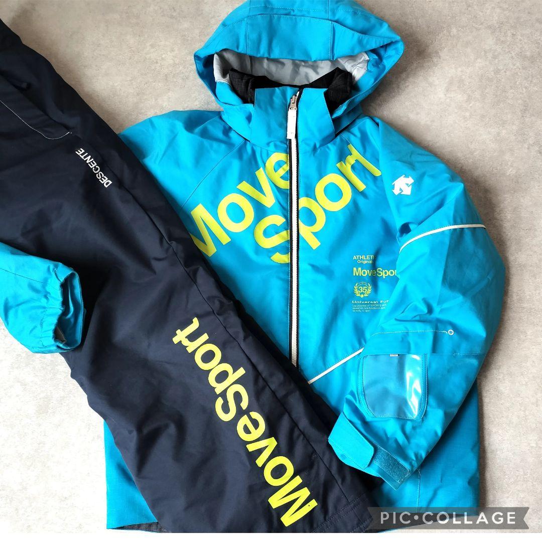 美品 デサント Move Sport ジュニアスキーウェア 150 上下　アクア