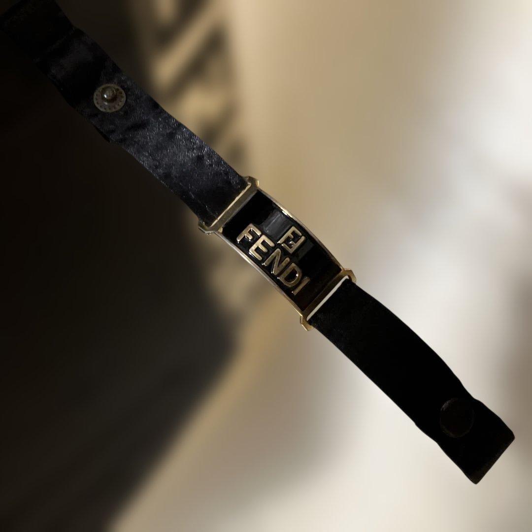 FENDIフェンディ　長傘　黒地にロゴ　美品　レア希少