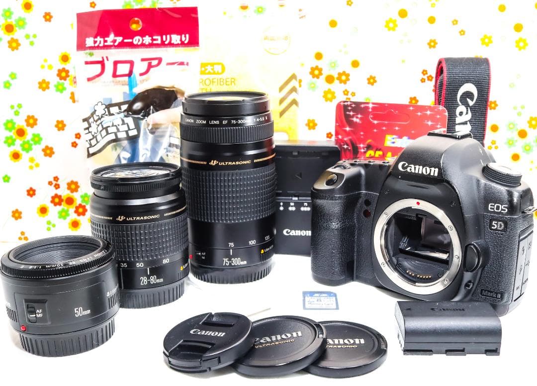 キャノン Canon 5D Mark II☆トリプルレンズ☆スマホに転送！