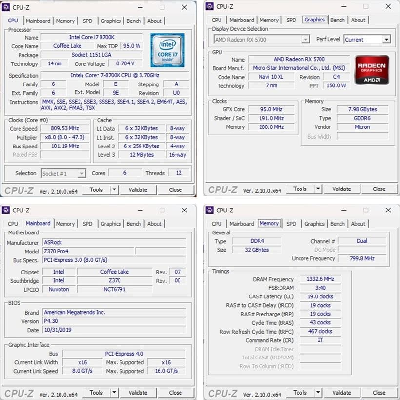 ゲーミングPC/Core i7 8700K/RX5700/メモリ32G/送料無料