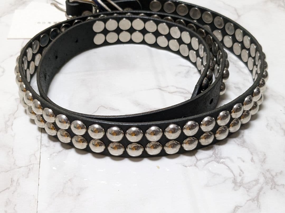 未使用　大草直子　amarc NO.b　マスターアンドコー　スタッズ　ベルト　黒