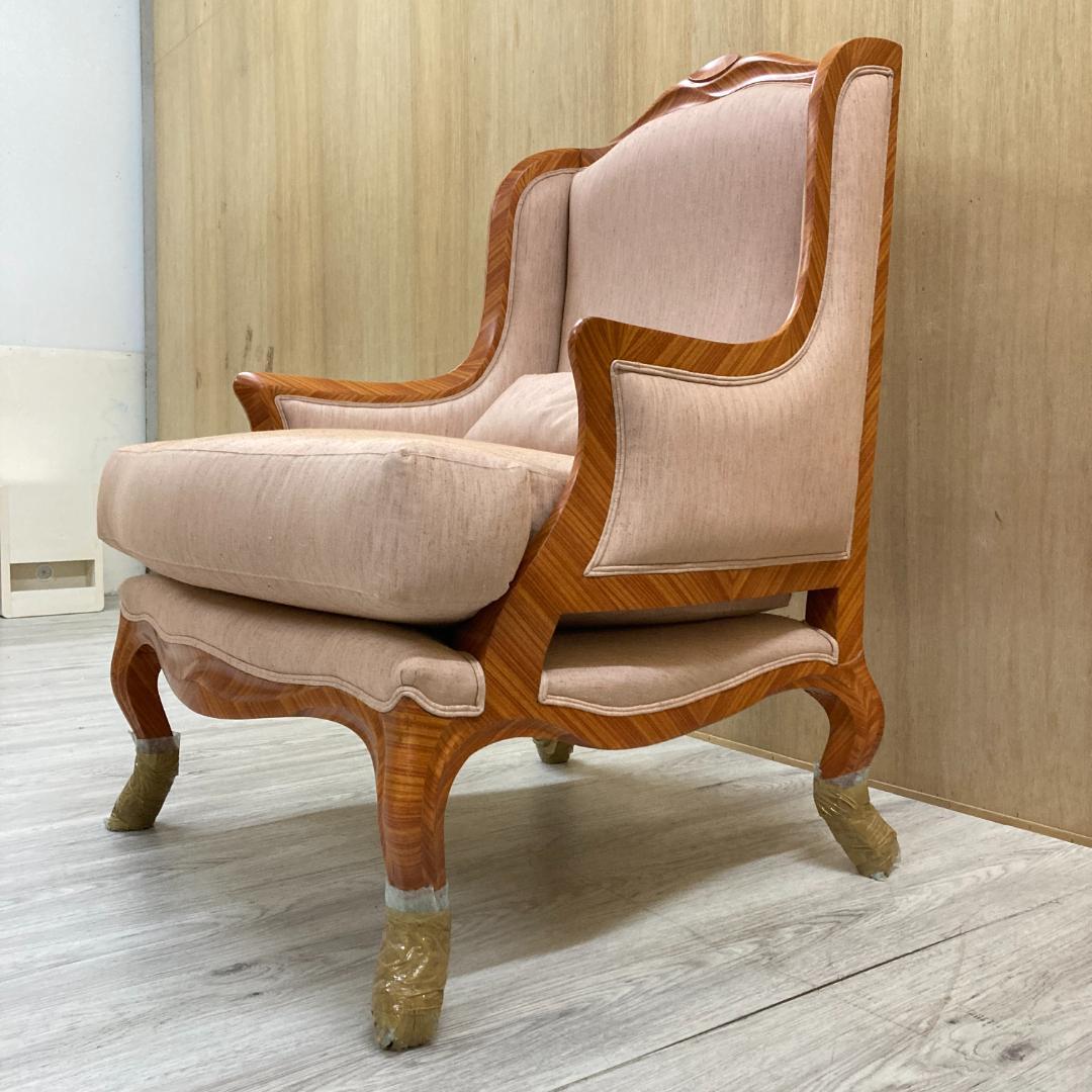 クラシック アームチェア シングルソファ ウィングバックチェア 一人掛け