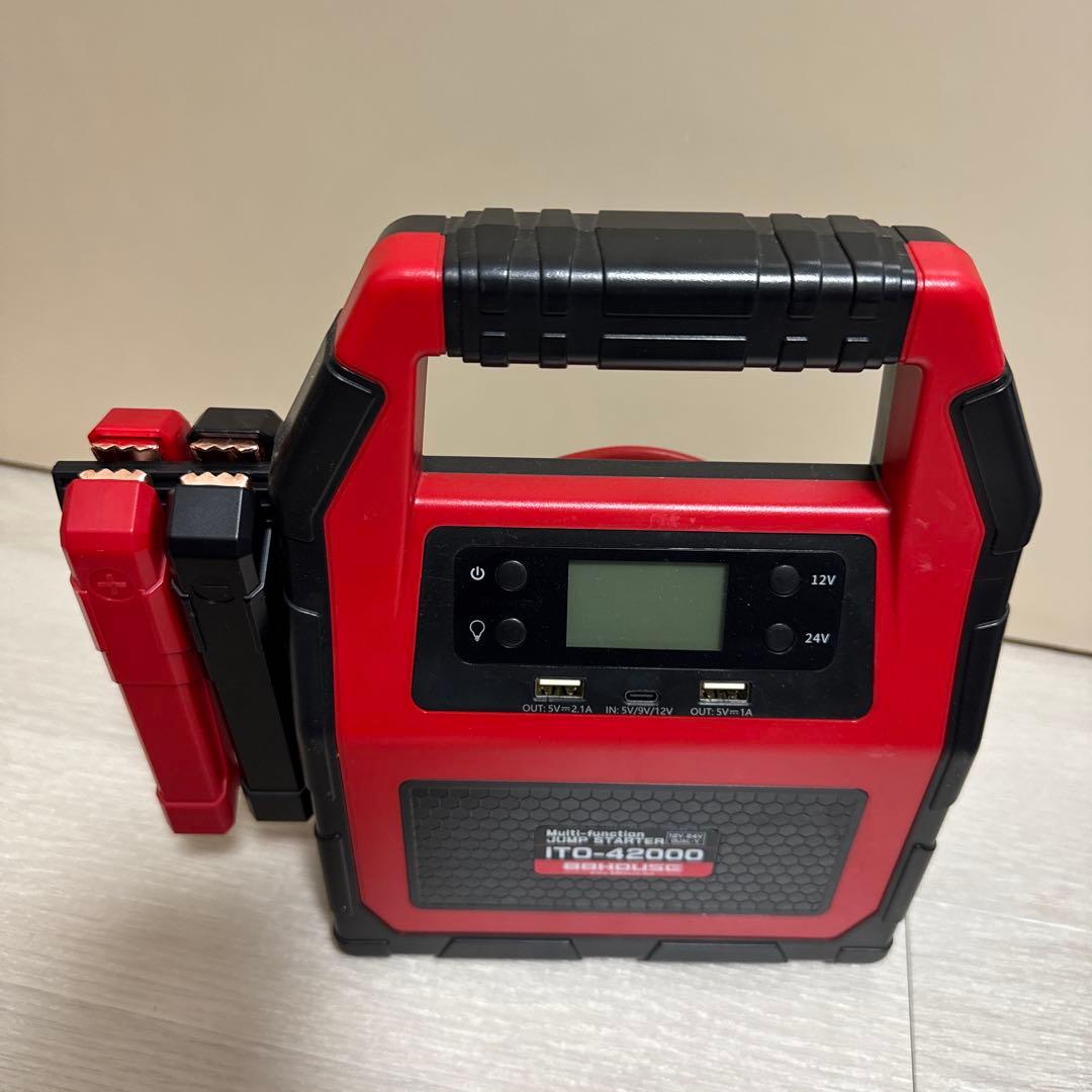 ITO-42000 ジャンプスターター 12V 24V USB A×2 C×1