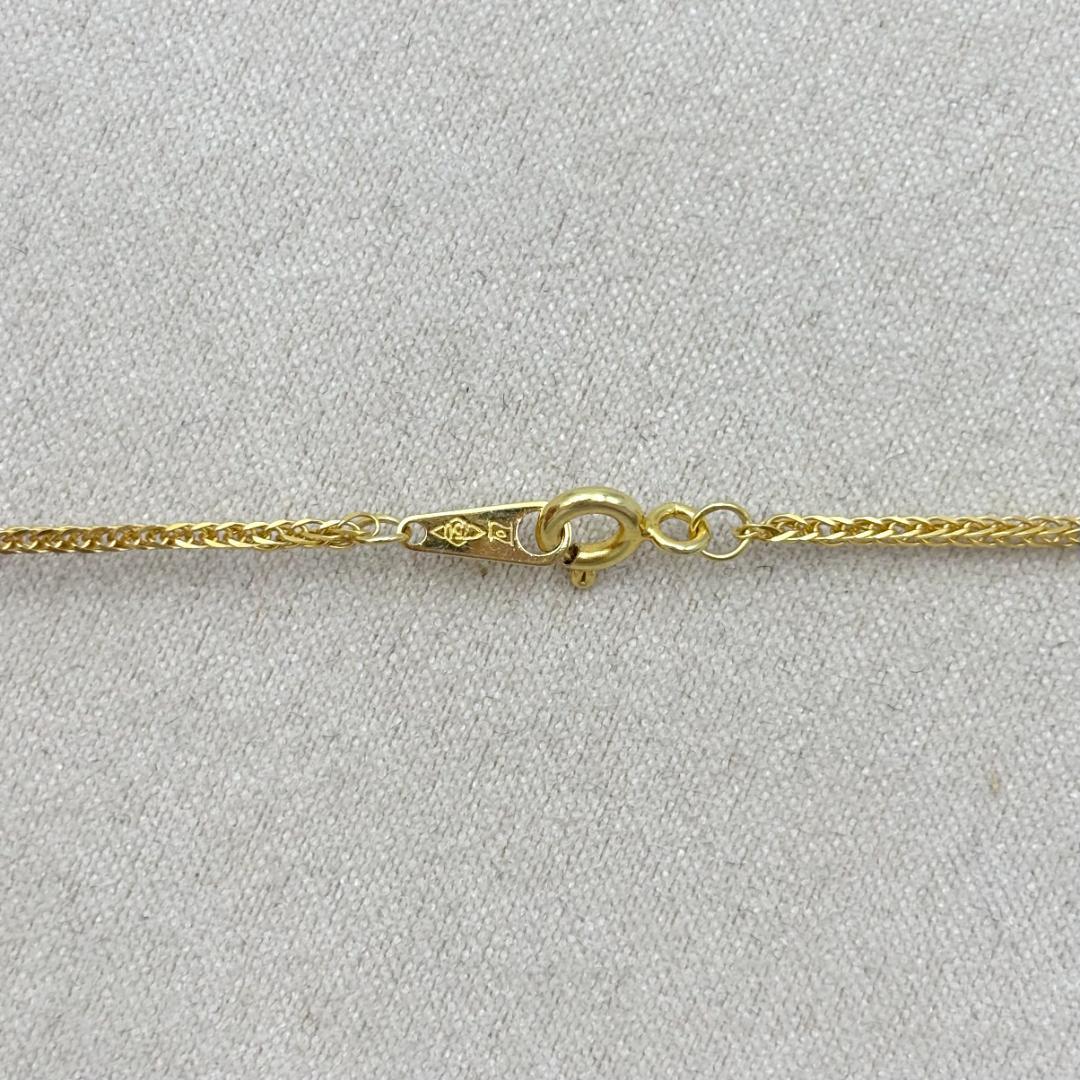 極美品K18金 ゴールド 細いチェーンネックレス 1.9g