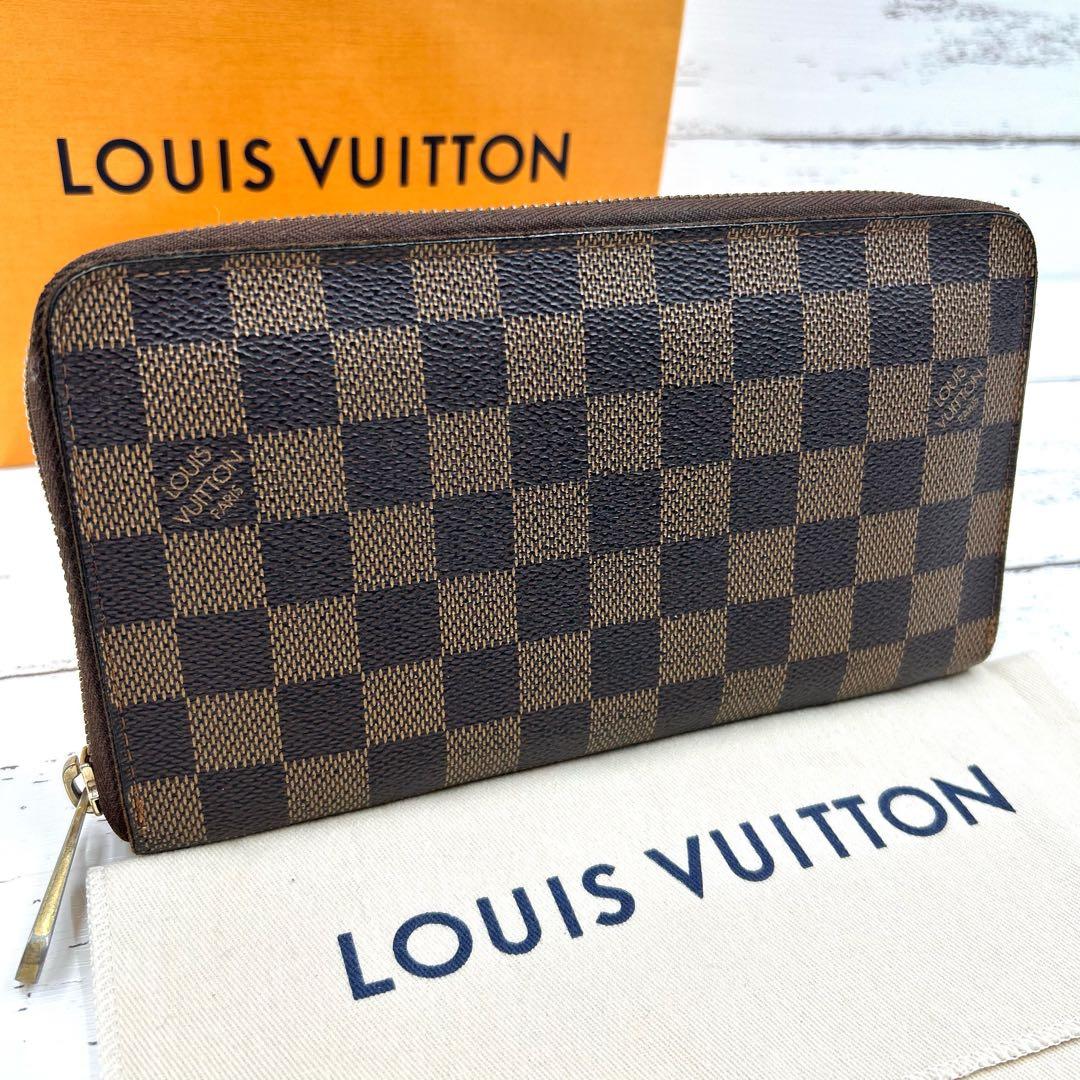 ルイヴィトン ジッピーオーガナイザー ダミエ ラウンドジップ ブラウン 長財布