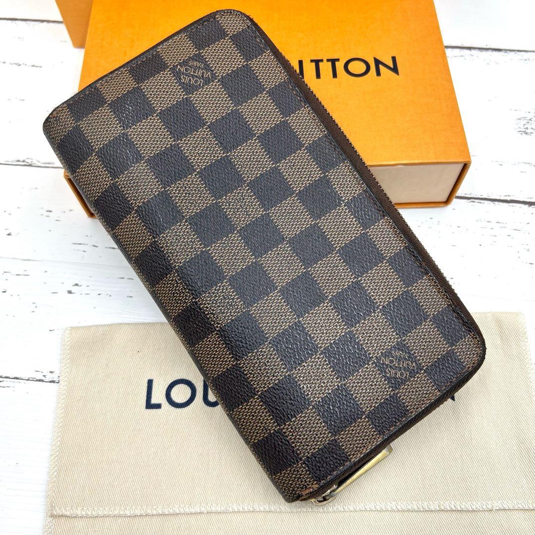 ルイヴィトン ジッピーオーガナイザー ダミエ ラウンドジップ ブラウン 長財布