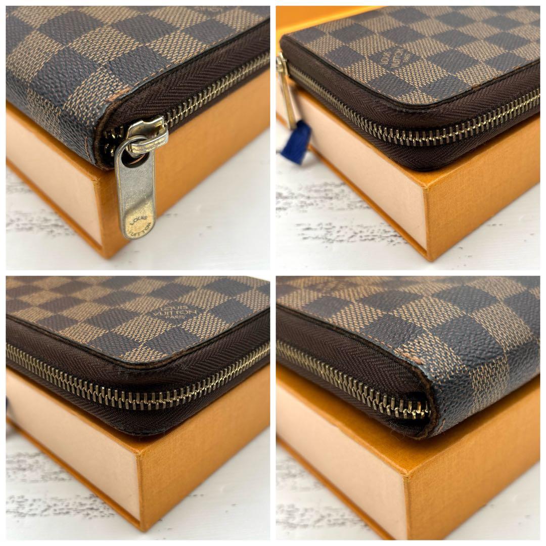 ルイヴィトン ジッピーオーガナイザー ダミエ ラウンドジップ ブラウン 長財布