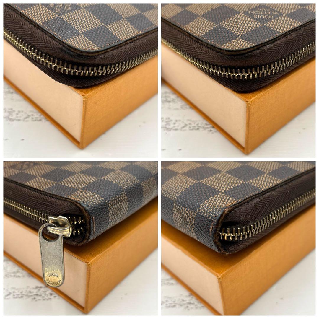 ルイヴィトン ジッピーオーガナイザー ダミエ ラウンドジップ ブラウン 長財布