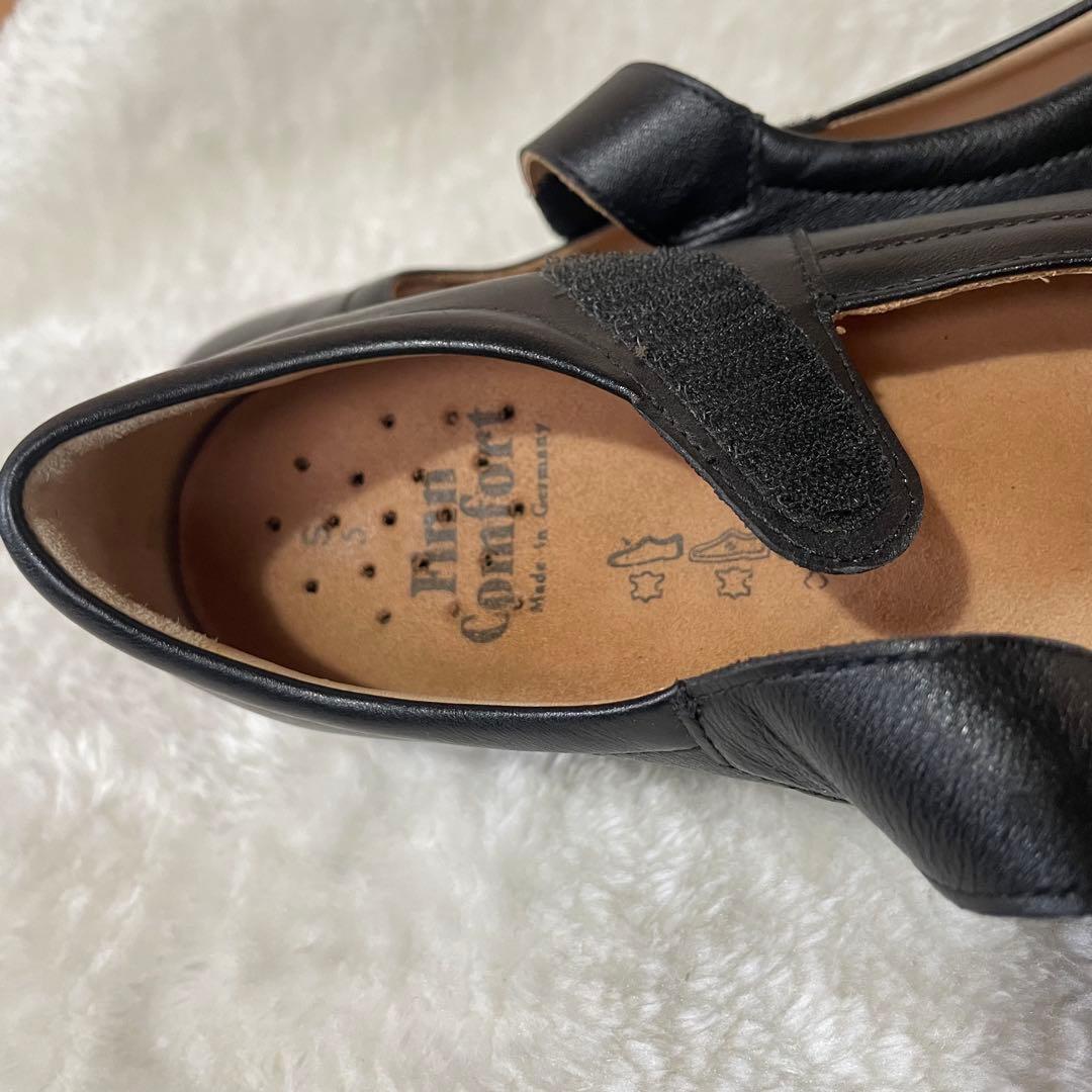 【極美品】Finn comfortフィンコンフォート 本革 黒 レザー