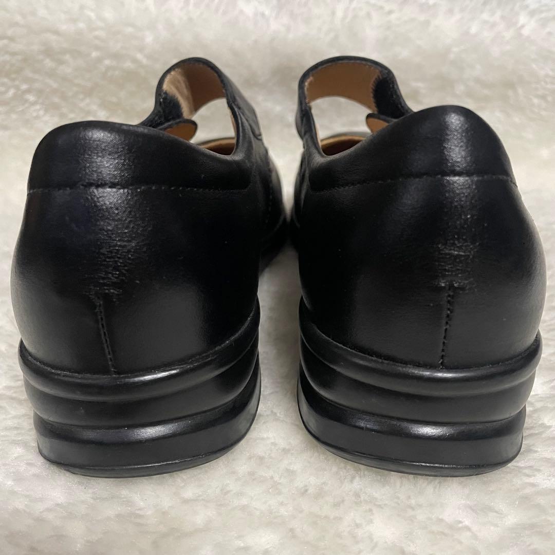 【極美品】Finn comfortフィンコンフォート 本革 黒 レザー