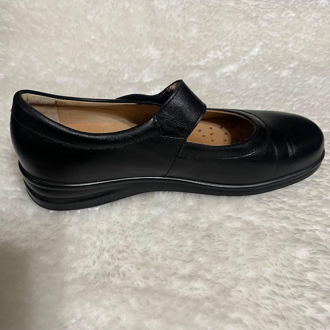 【極美品】Finn comfortフィンコンフォート 本革 黒 レザー