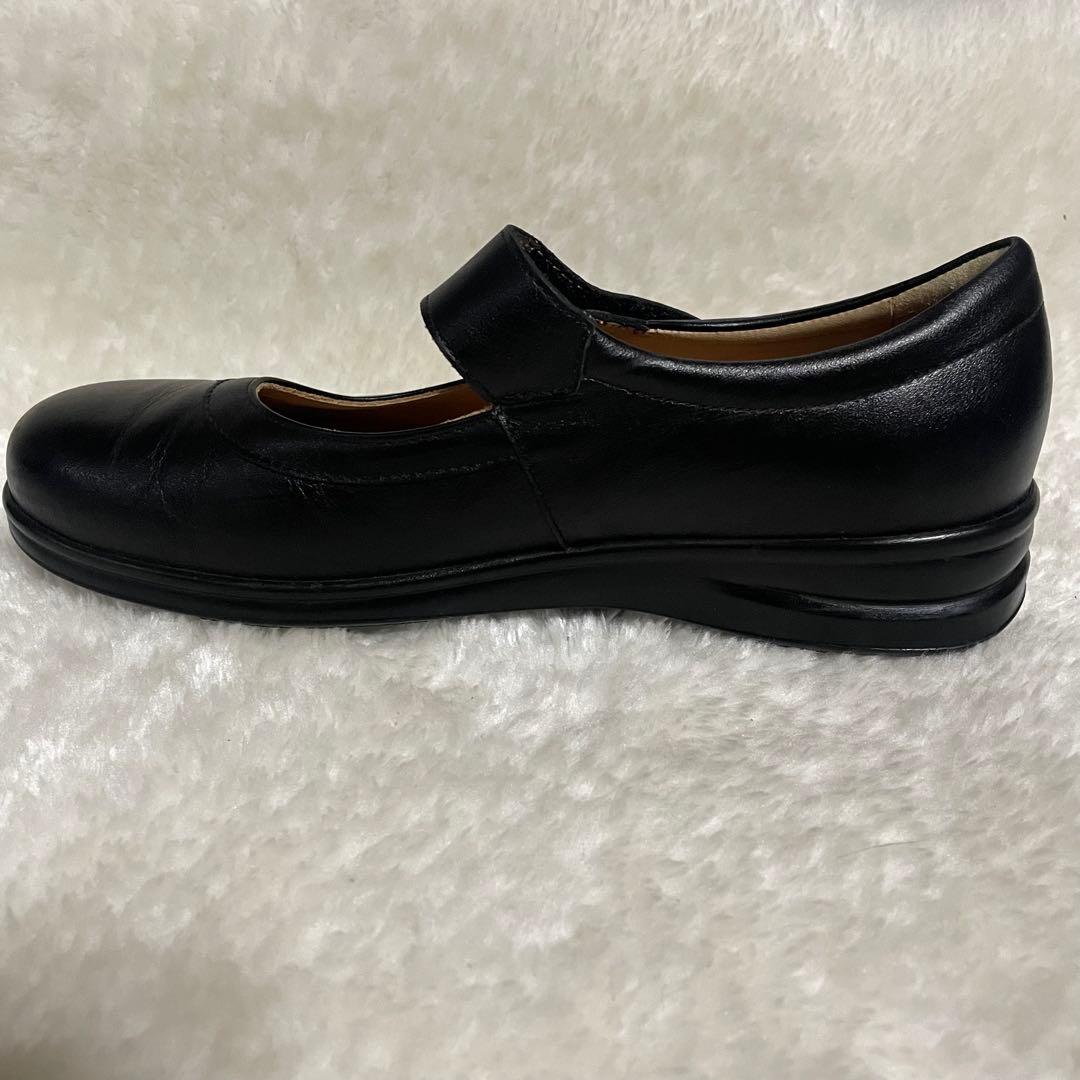 【極美品】Finn comfortフィンコンフォート 本革 黒 レザー