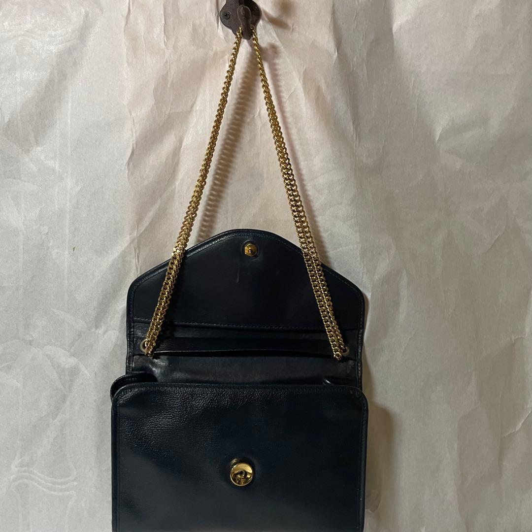 ChristianDior オールレザー　チェーンショルダーバッグ2WAY