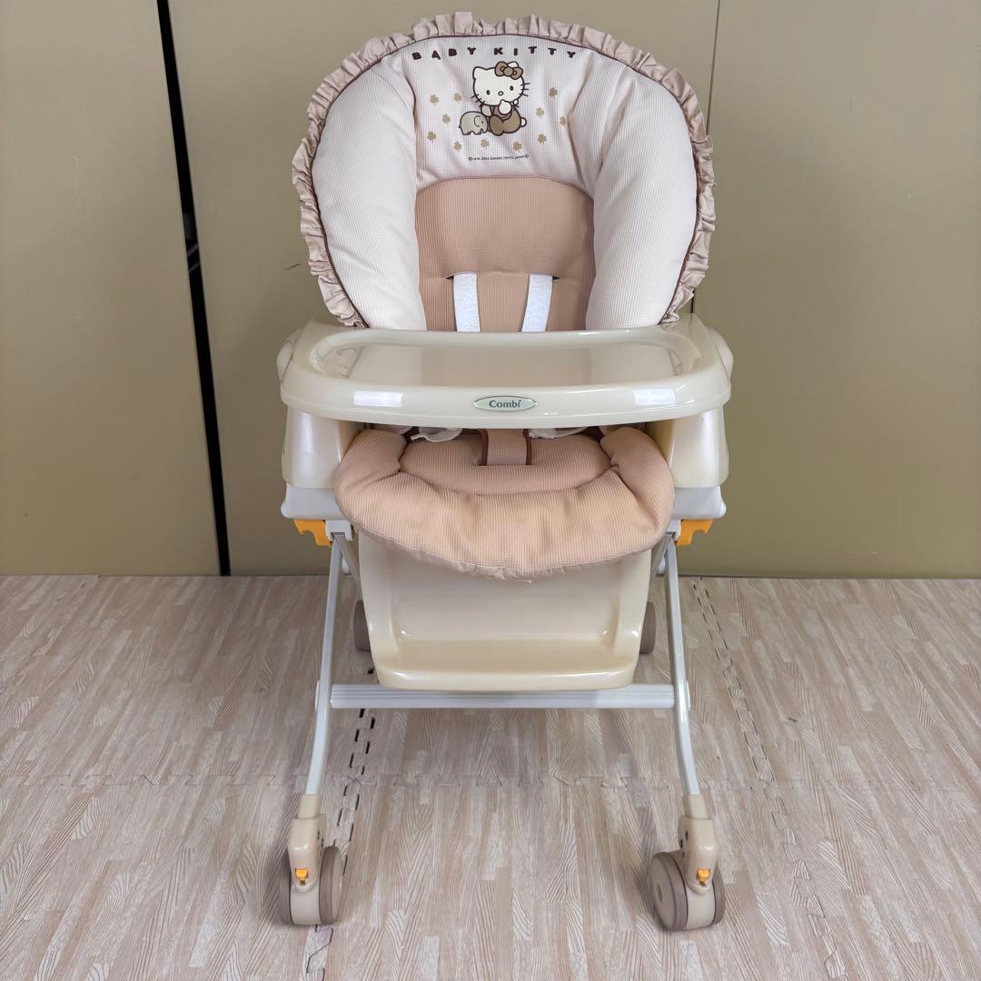 ☆ハローキティ☆　希少・美品　コンビ　ハイローベッド＆チェア　極上クリーニング済