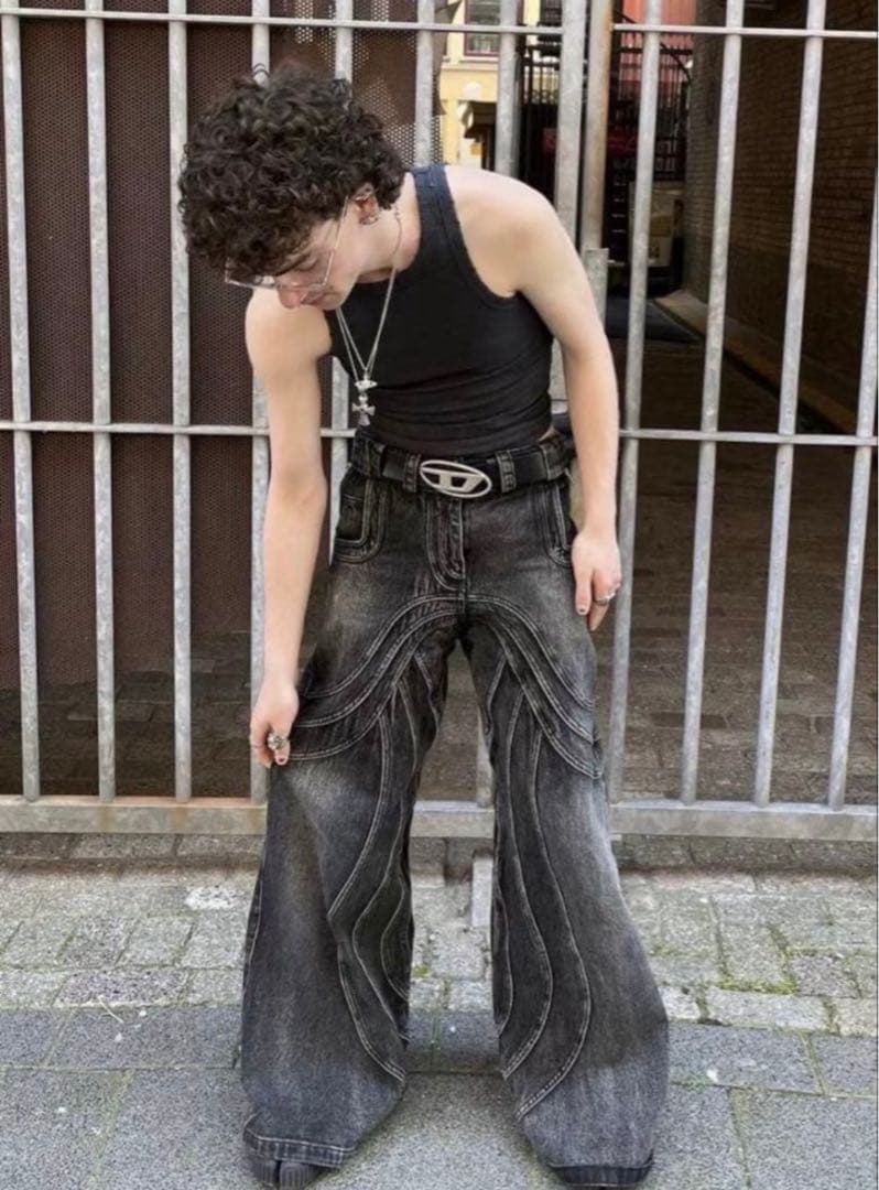 NO/FAITH STUDIOS フレアパンツ ブラック