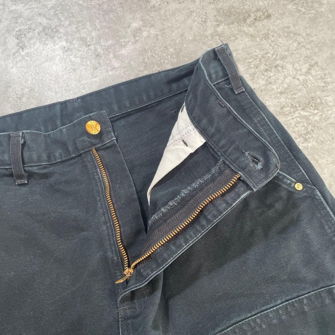 N*売様 カーハート ダブルニー ペインターパンツ ブラック 黒 W32×L32