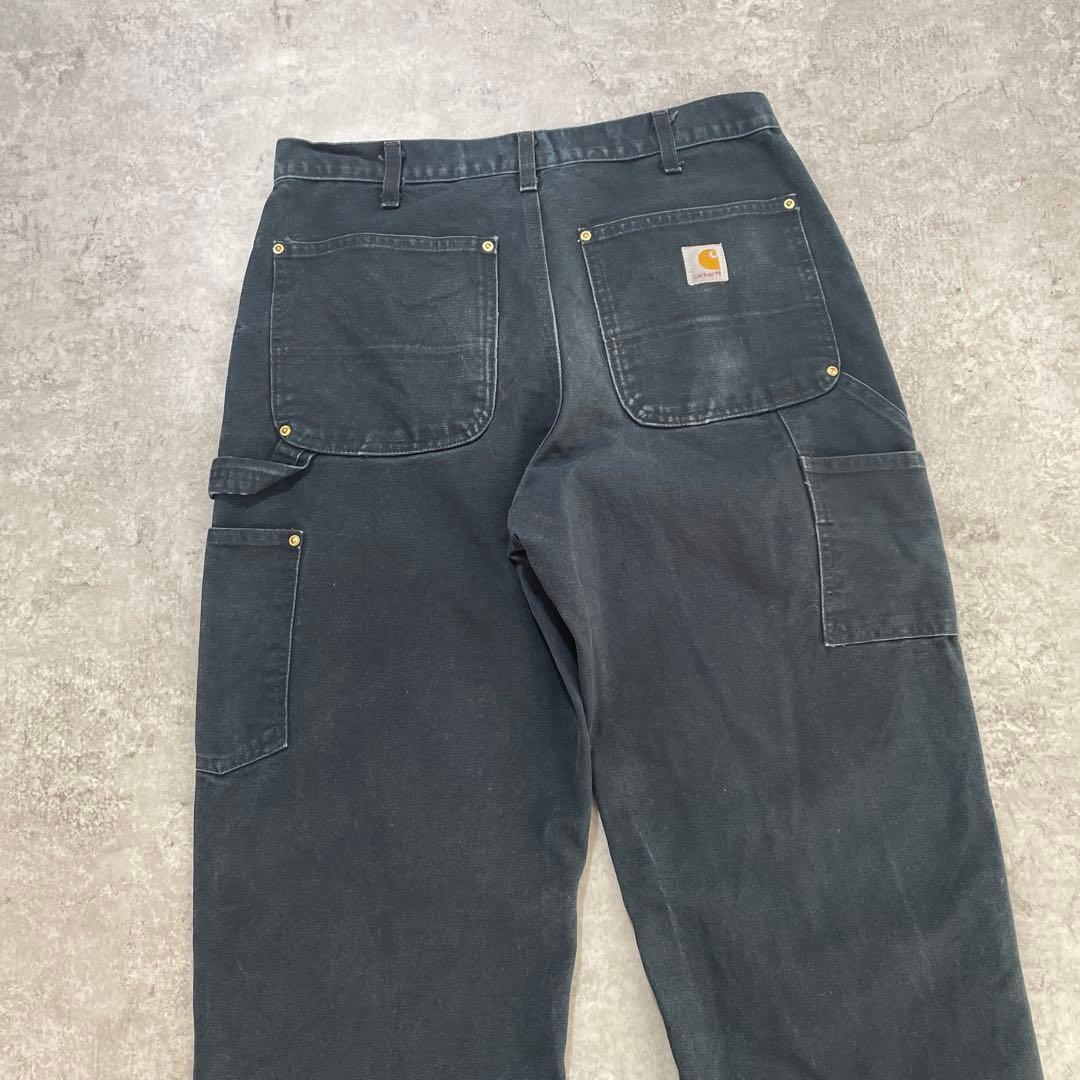N*売様 カーハート ダブルニー ペインターパンツ ブラック 黒 W32×L32