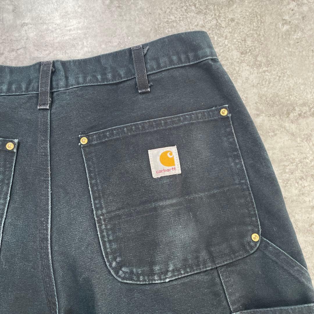 N*売様 カーハート ダブルニー ペインターパンツ ブラック 黒 W32×L32